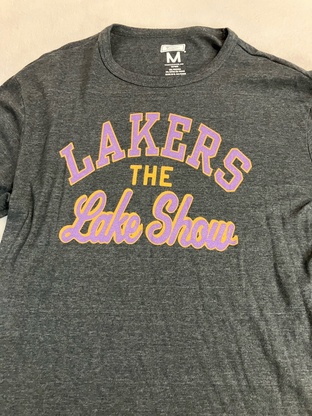 Lakers 'The Lake Show' Crewneck Graphic Tee - Gray